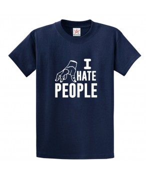 I Hate people Thing Addams Outcast Funny Family Dark Comedy Unisex Kids and Adults T-Shirt For Introverts